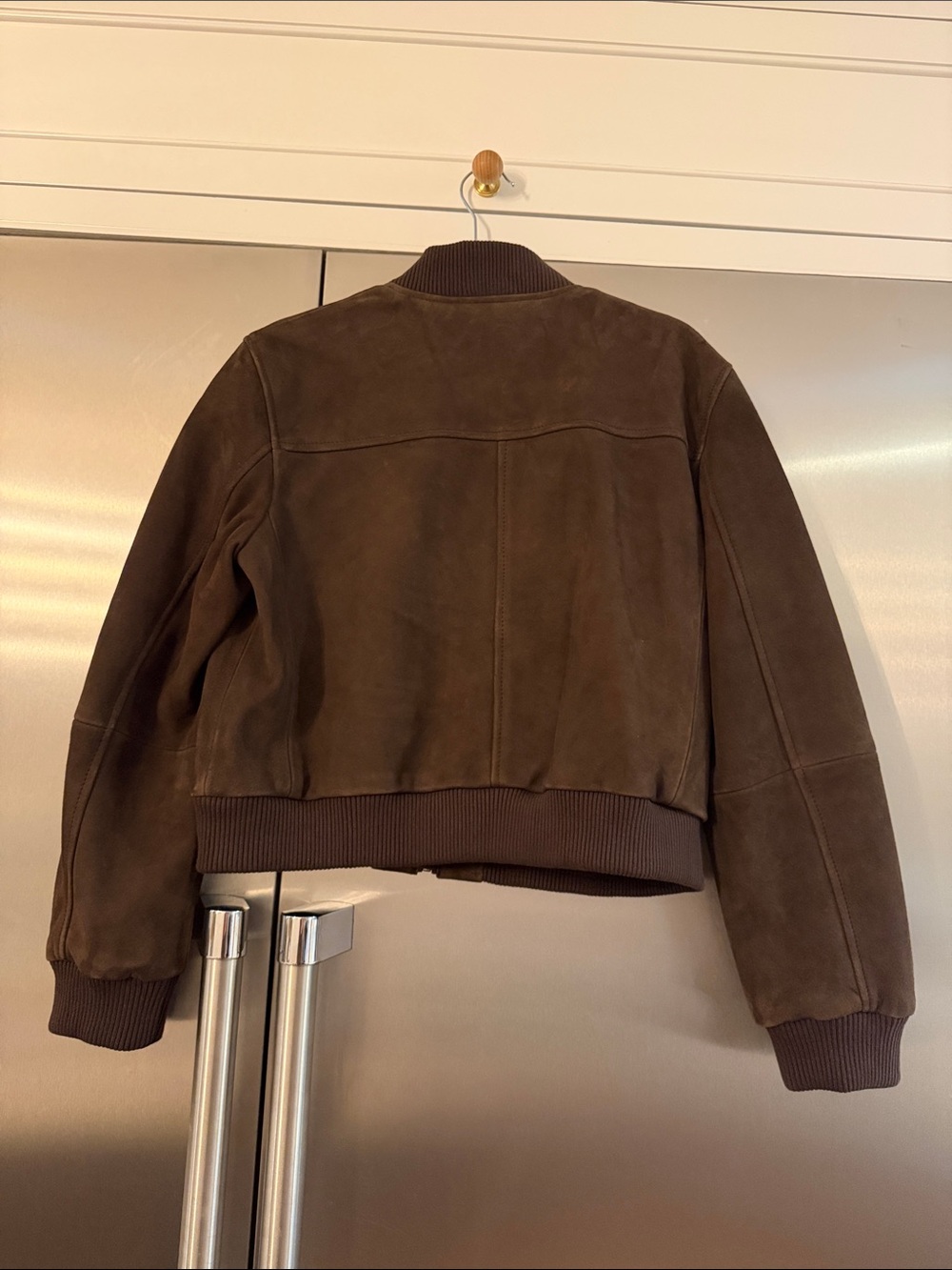 Zara Suede Leather Bomber Jacket size Medium Limited Edition - Picture 5 of 13